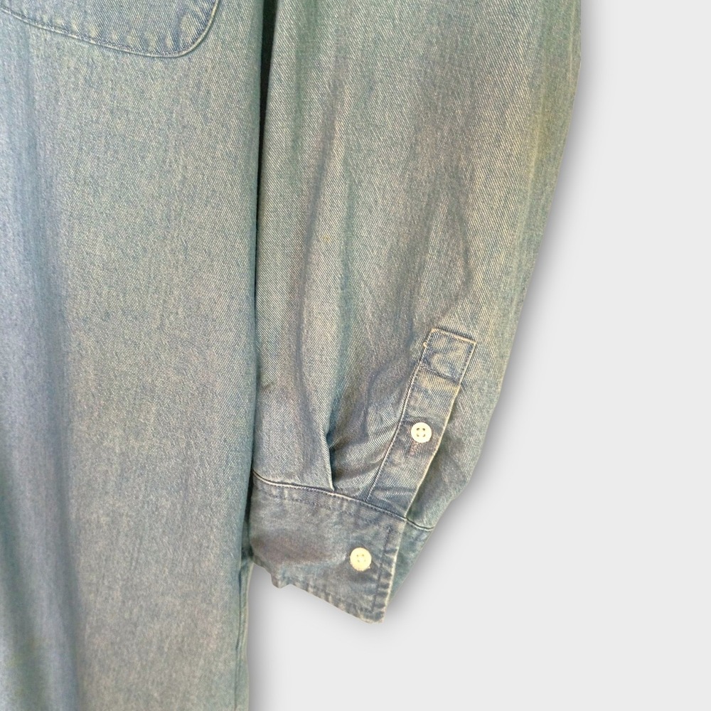 Everlane Denim Shirt Dress Womens‎ Size 4 Light Wash Long Sleeve Casual Buttons - Picture 5 of 10